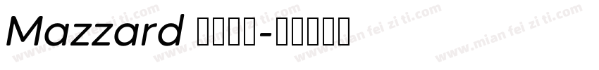 Mazzard 字体下载字体转换